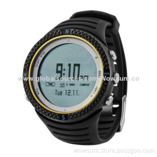 Sports and Fitness Digital Watch with Compass, Altimeter, Barometer and Thermometer